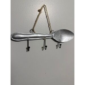 Rustic Metal Spoon Wall Hook Organizer Rustic Farmhouse Decor